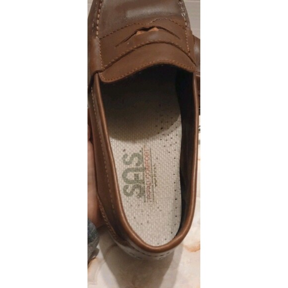 SAS Rockport Colab Mens Leather Penny Loafers Size 9.5 M Brown Handsewn Classic main image 4